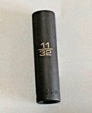 MATCO "ADV" ADP116V, 1/4” Drive 11/32" Impact Socket, 2" Deep, 6Pt *NEW*