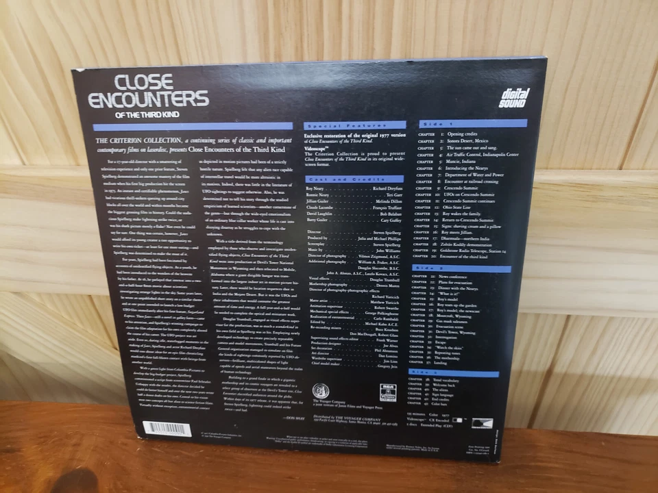Close Encounters of the Third Kind 1977 LaserDisc Movie 1991 The Criterion Colle - Image 2 of 4