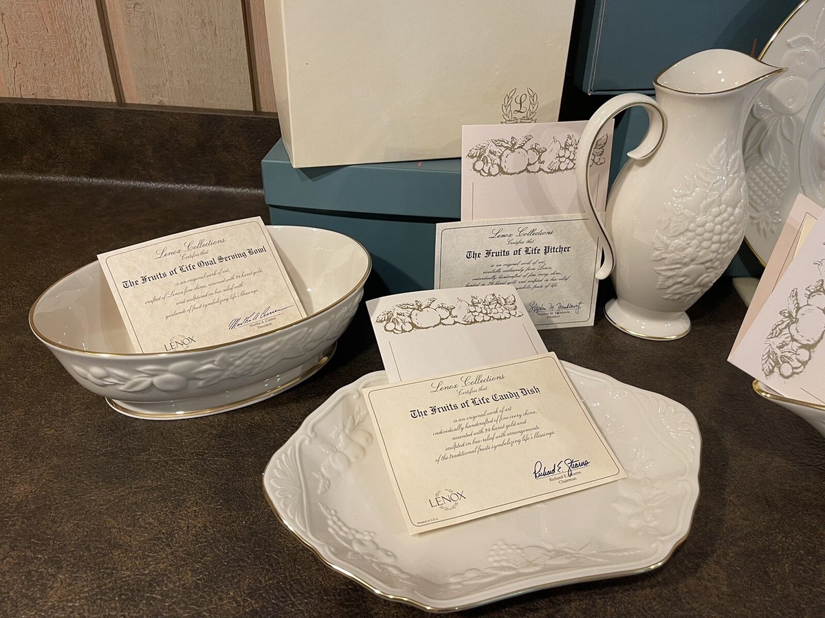Lenox Fruits of Life Dinner/Serving - 12 Pieces Retired - Great