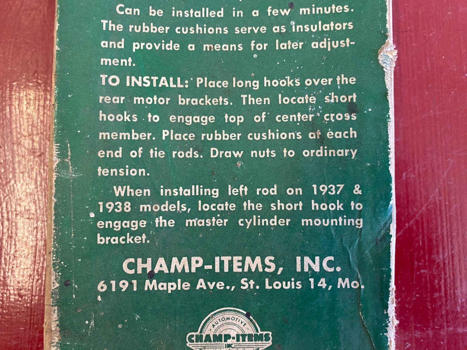 CLUTCH CHATTER STOP TIE ROD KIT FOR 1937 38 39 40 41 42 46 47 50