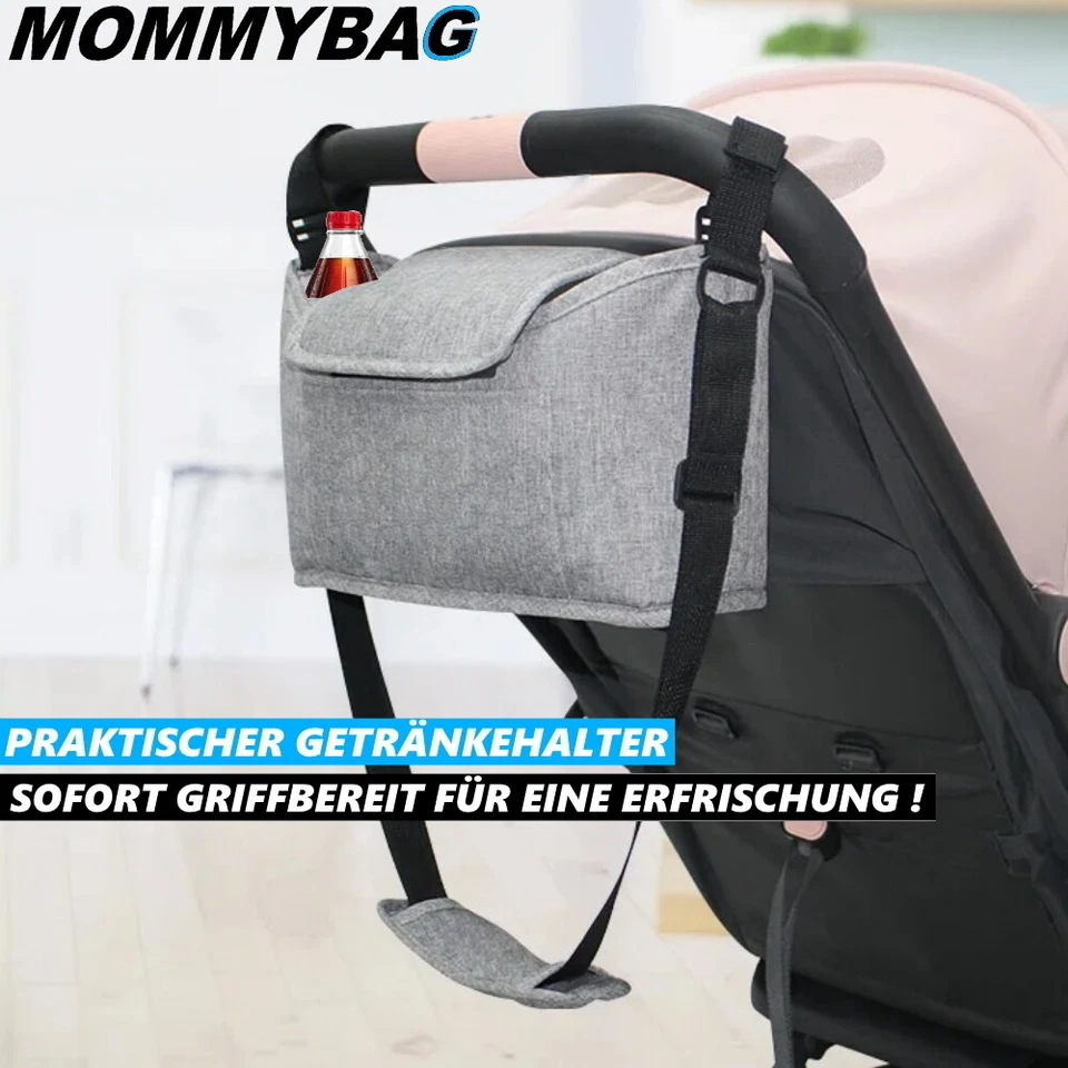 Mommybag Sac À Poussette Organisateur De Poussette Sac À Langer Gris - Photo 2/4