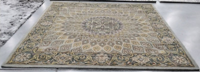 BLUE / GREY 10' X 10' Broken Thread Rug, Reduced Price 1172731100 HG914B-10SQ
