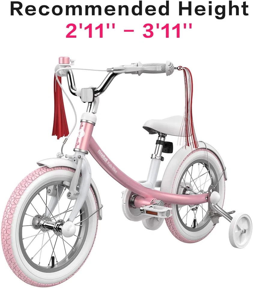 Ninebot Kid’S Bike for Boys and Girls, 14 Inch with Training Wheels, Pink - Image 2 of 4