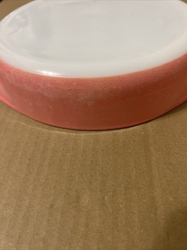 Vintage Pyrex #221 Flamingo Pink 8” Round Casserole Pie Cake Baking Dish USA - Picture 3 of 5
