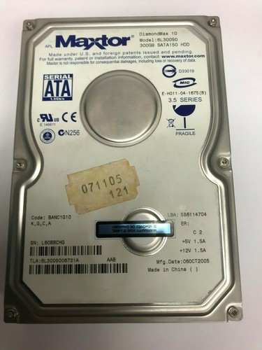 Maxtor DiamondMax 10 (Seagate) 300 GB, 3.5" HDD - 6L300SO - Picture 2 of 3