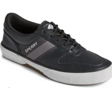 Sperry Halyard Retro Lace Up Boat Shoes Black Men’s Size 11.5 Wide Sts24064