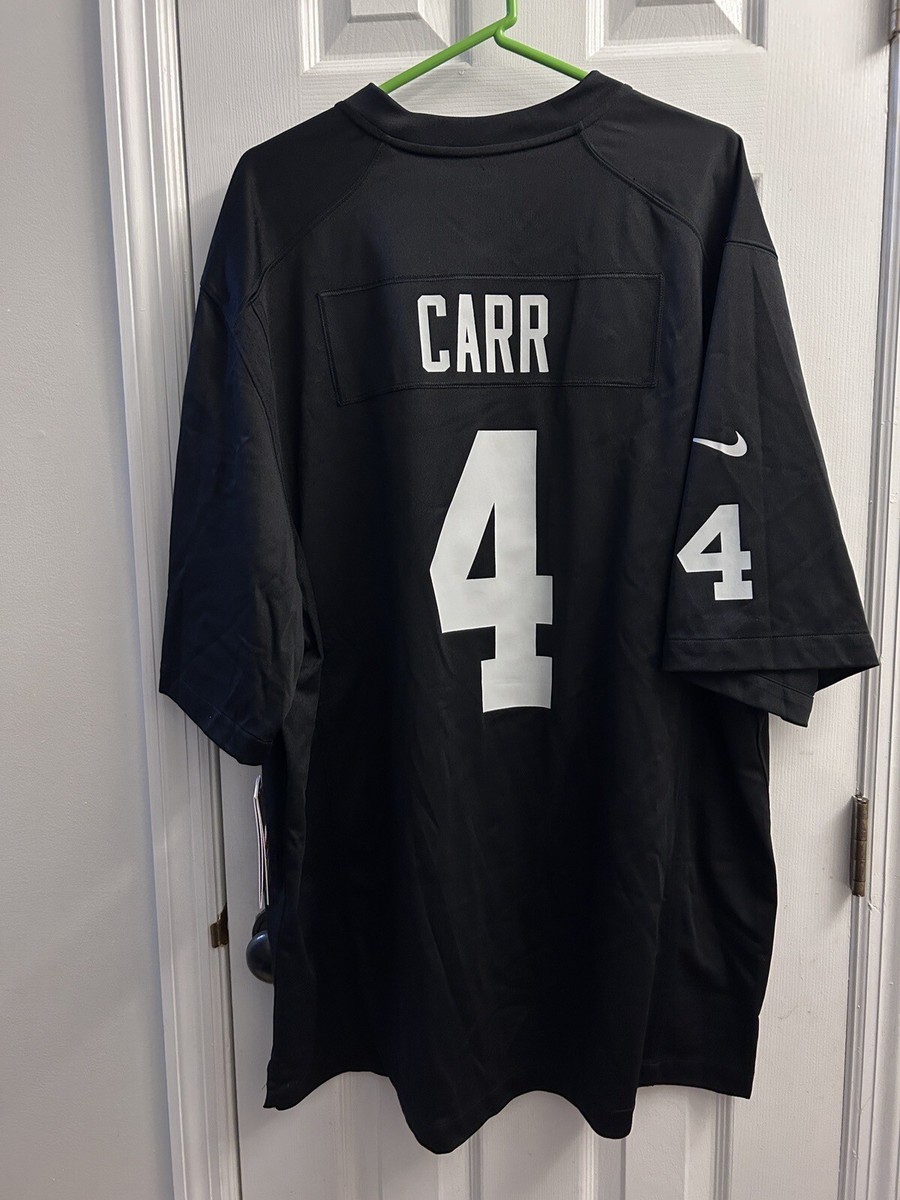 New Nike Derek Carr Raiders On Field Black Jersey Home Las Vegas