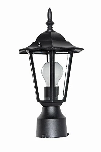 Maxim 3001CLBK, Builder Cast, 1-Light Outdoor Pole/Post Lantern, Black - Picture 1 of 1