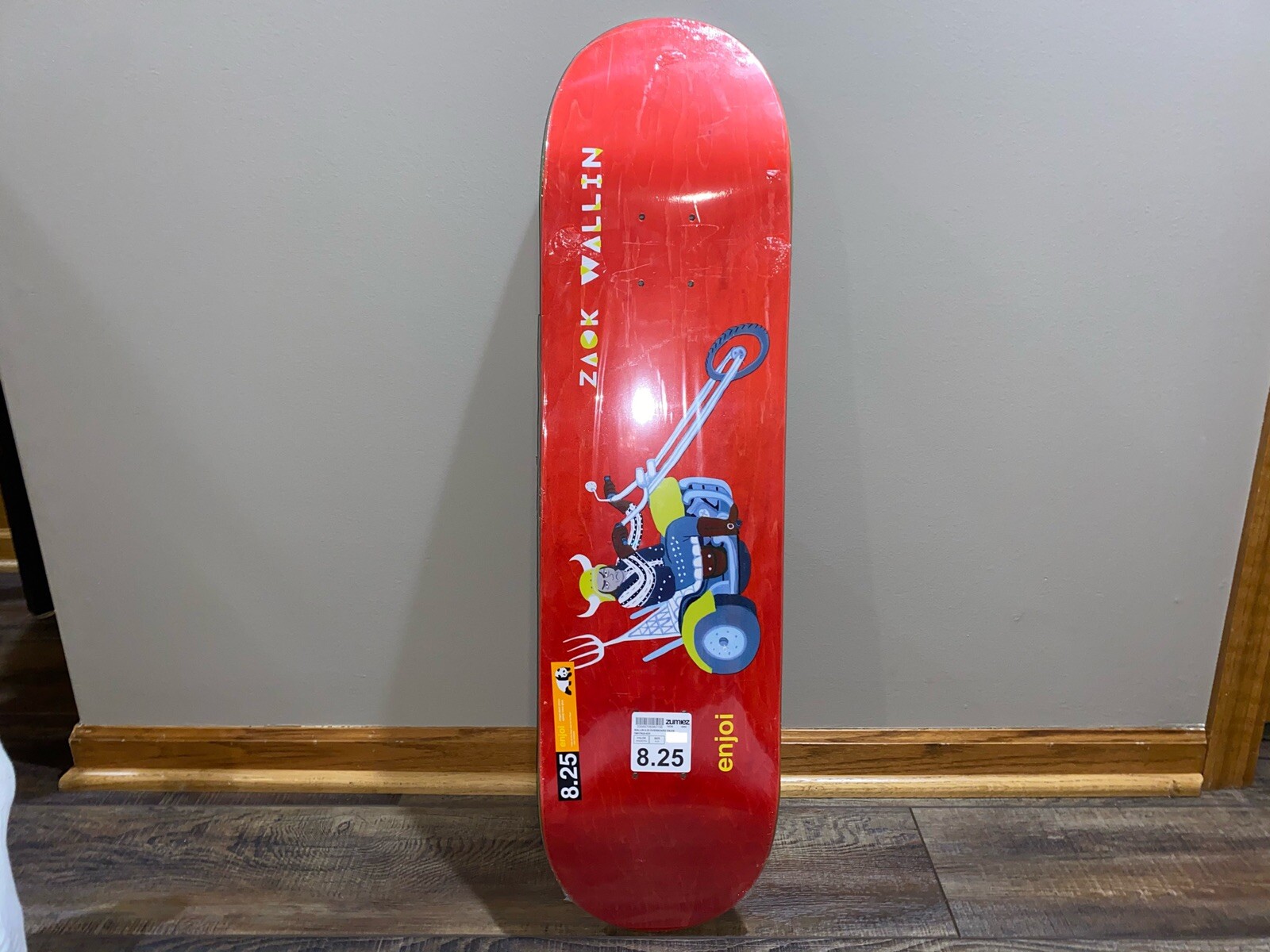Deadstock Enjoi Zack Wallin Viking Biker Skateboard Deck | 8