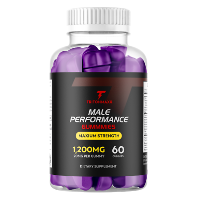 #ad Triton Maxx Gummies for Men Max Strength Formula Vitamin Supplement 60 Gummies $19.95