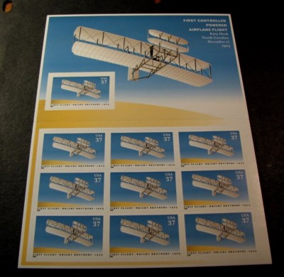 US Stamp Scott# 3783 First Flight of Wright Brothers 2003 MNH Pane of 10 BKL20