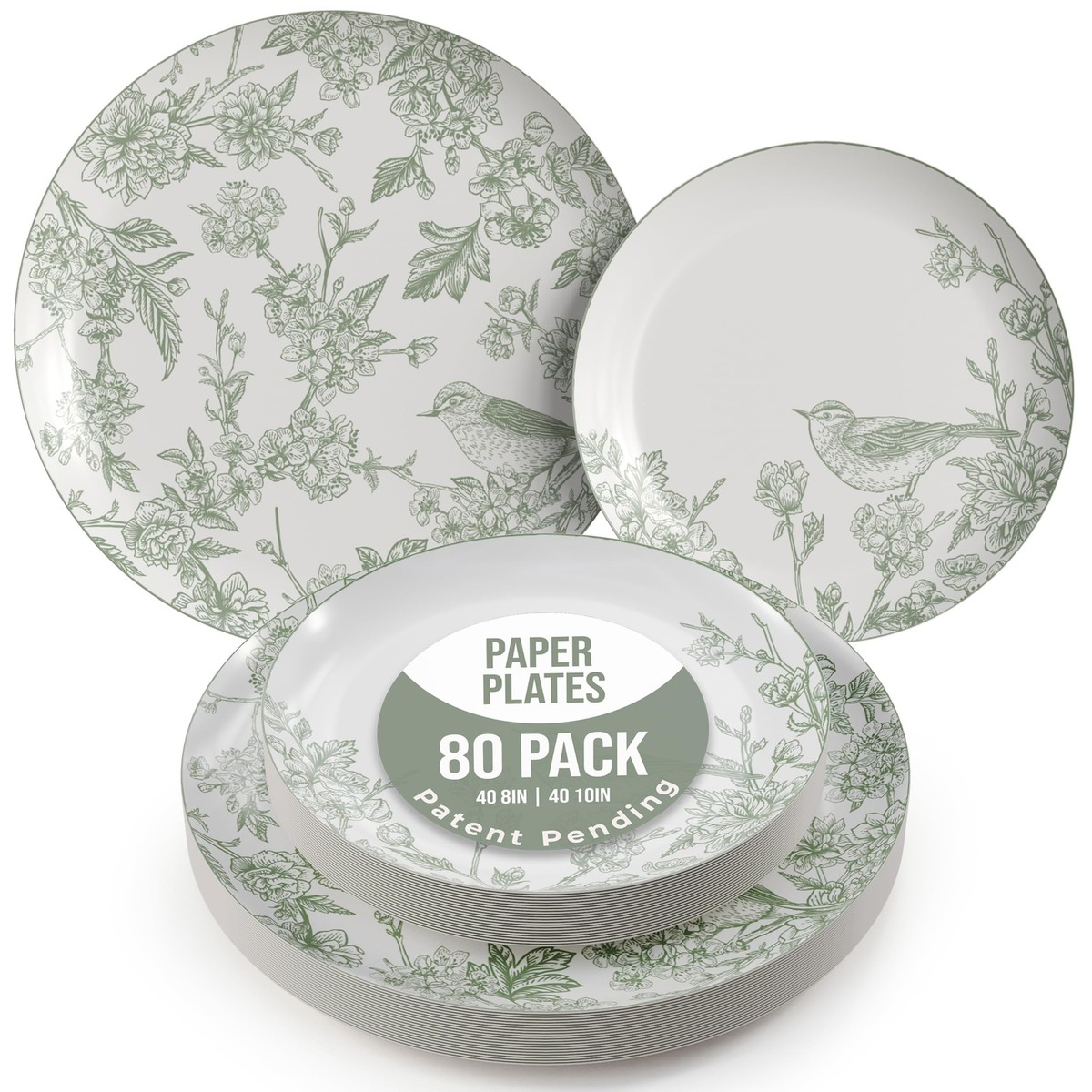 floral disposable plates