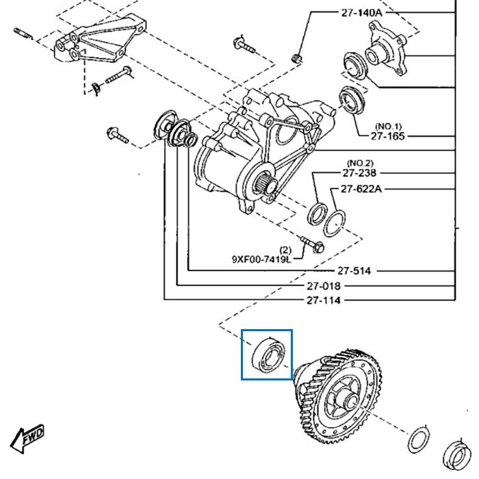OEM AT Output Shaft Seal Fit for Mazda CX-7 2006-2014 CX-9 2006-UP