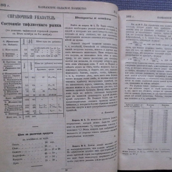 1893-94 Кавказское Сельское Хозяйство; Caucasus Agriculture. Kavkazskoe- RUSSIAN - Image 4 of 4