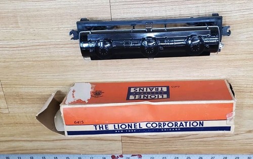 LIONEL POSTWAR 6415 TANK CAR W/ORIGINAL Box Painted Black - Picture 6 of 8