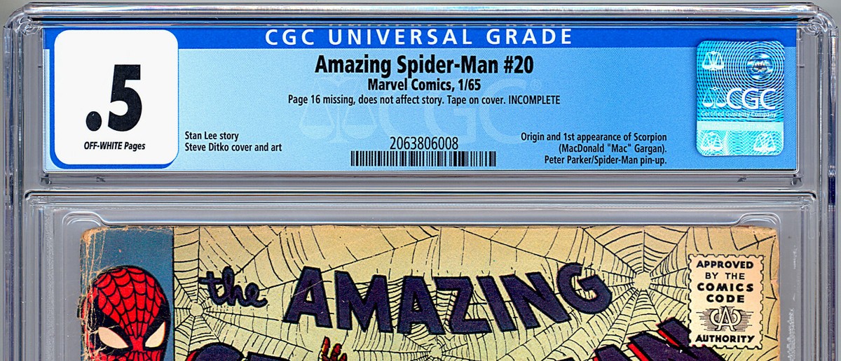 AMAZING SPIDER-MAN #20 CGC 0.5 *ORIGIN & 1ST SCORPION* STAN LEE