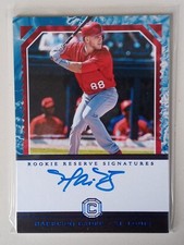 2018 Panini Cornerstones Autograph Granite Harrison Bader RC, S/N: 12/49