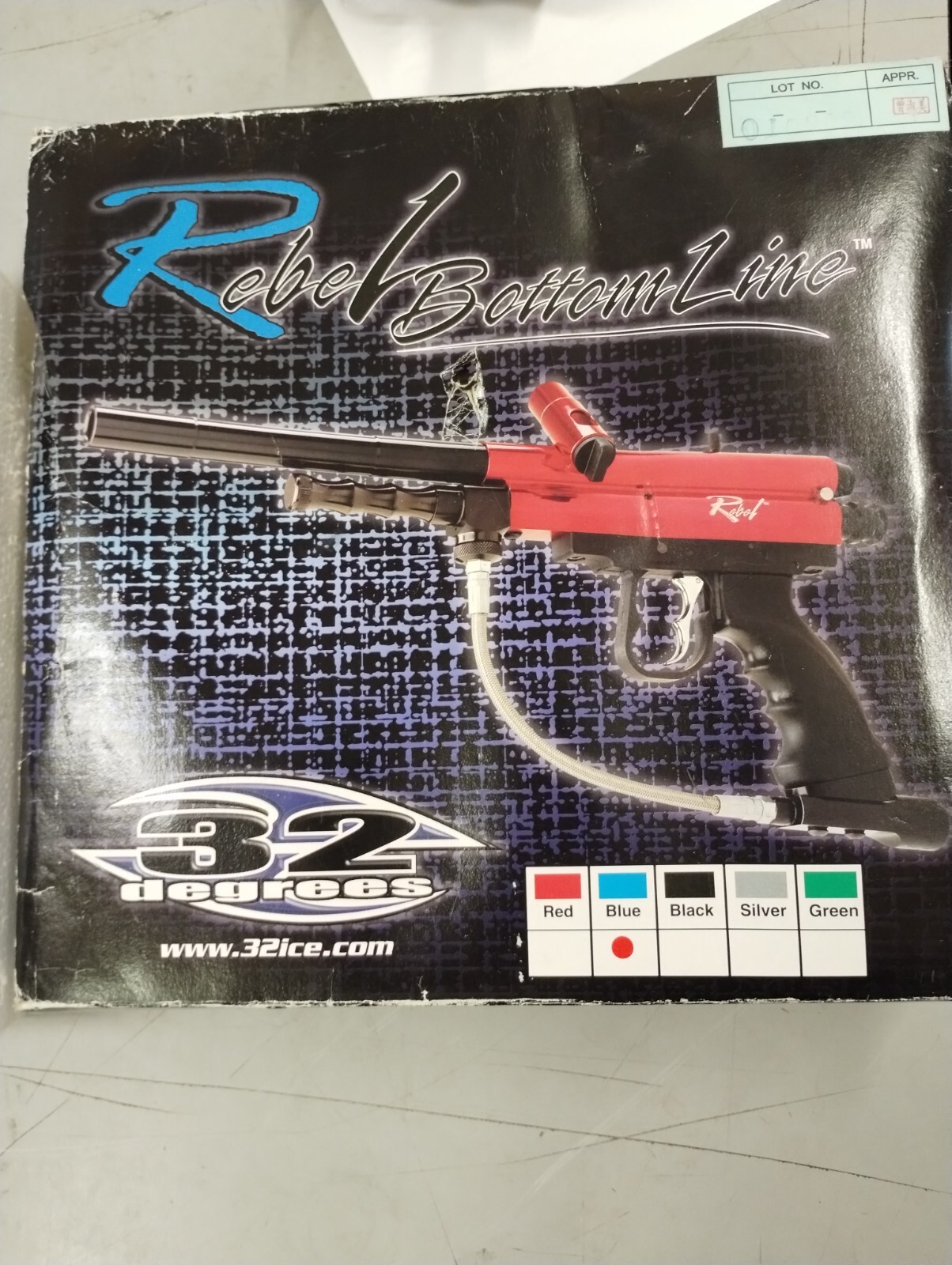 NEW 32 DEGREES REBEL BOTTOM LINE PAINTBALL MARKER BLUE eBay