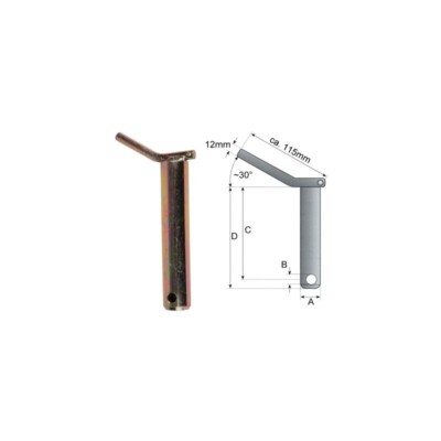 Unterlenker -Bolzen  KAT 3   37mm   175mm