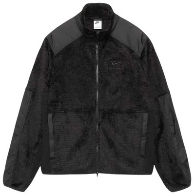 Size M - Stussy x Nike Fleece Zip Up Jacket Black