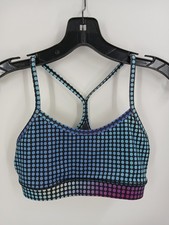 Lululemon Flow Y Bra size 4 Cosmic Dot white multi black racerback sports bra