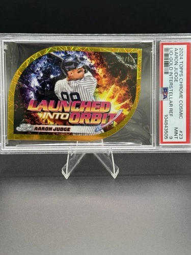 Topps 2024 Cosmic Chrome Aaron Judge LIO-23 Gold Interstellar Refractor /50 PSA9