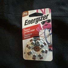 8pk Energizer 312 Long Lasting ever Batteries 
