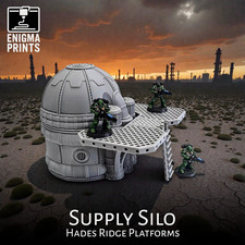 Supply Silo - 28mm 3d Printed Industrial Gothic Tabletop Wargaming Terrain