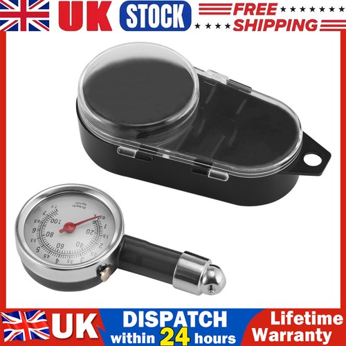 PROFESSIONAL CAR TYRE PRESSURE GAUGE AIR MEASUREMENT PSI / BAR RELEASE BUTTON