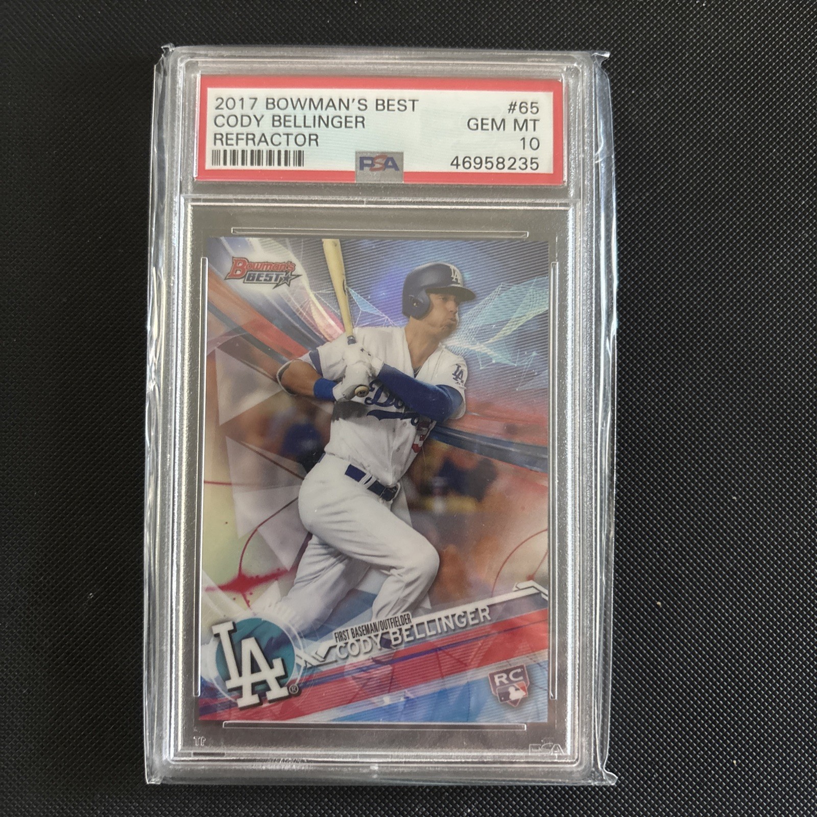 2017 Bowman's Best Cody Bellinger #65 Refractor (RC) PSA 10