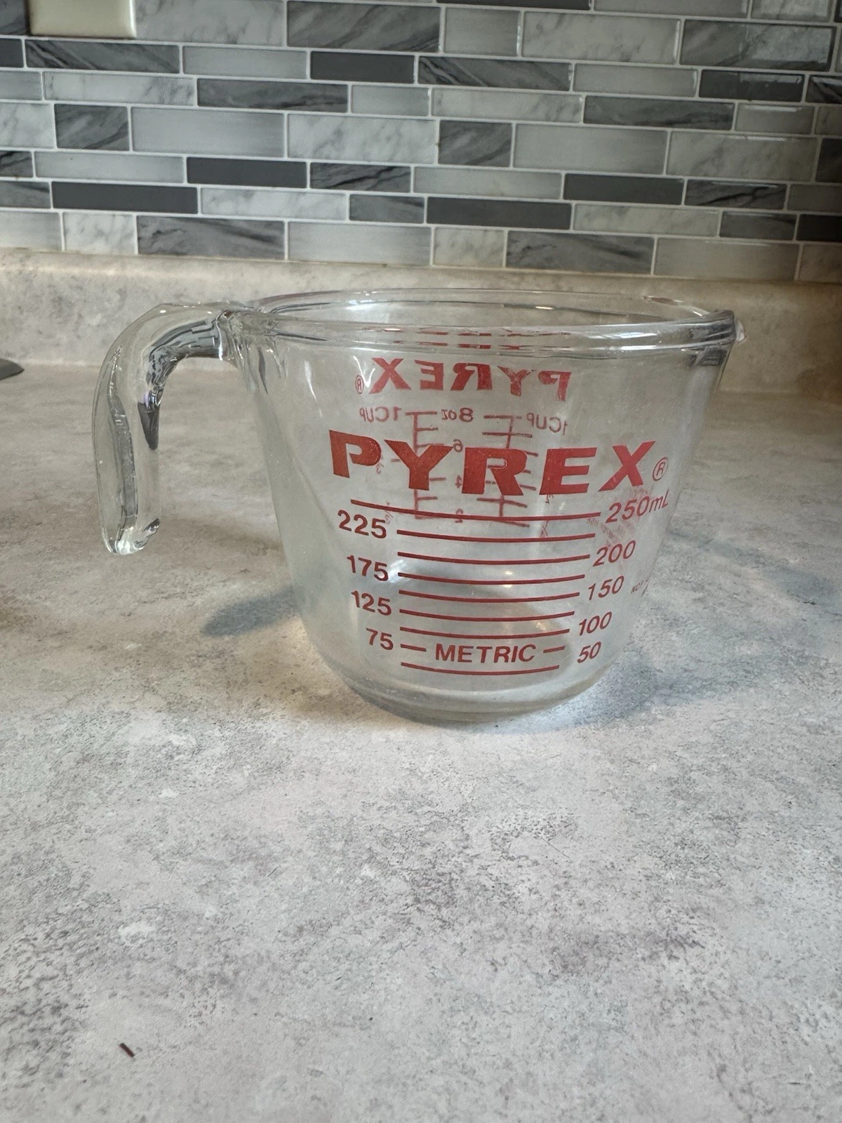 Vintage PYREX Measuring Cup 1 Cup 508 Red Lettering J-Handle USA
Opens in a new window or tab