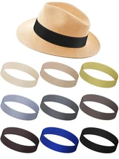 9 Pcs Stretchable Hat Band Ribbon Panama Band for Cowboy Costume Headwear