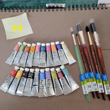  4 Winsor  newton Professional Watercolor 20 Paint Tubes 5ml 5 Neptune Brushes