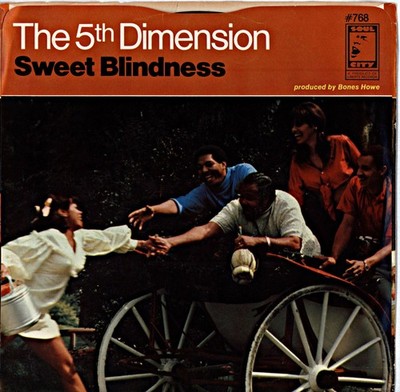   'THE 5th DIMENSION 45+PICTURE SLEEVE  SWEET BLINDNESS 1968 NEVER PLAYED ! 