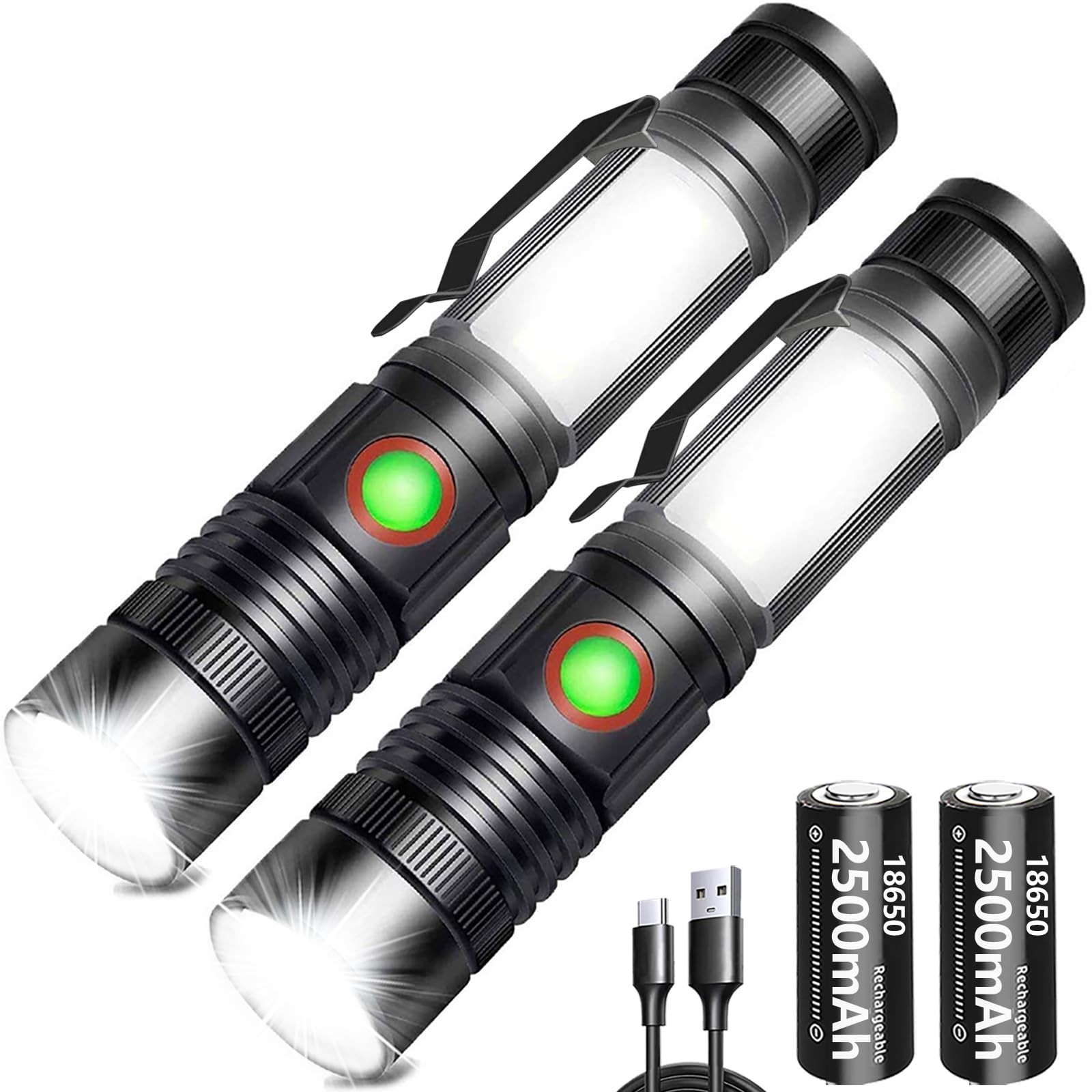 Torche LED super lumineuse pour camping et randonnée nocturne étanche IPX6