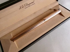 S.T. Dupont Classique Ballpoint Pen Gold Plated Barley