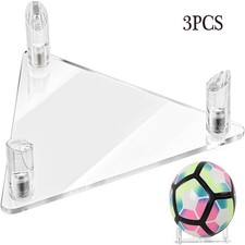 3  Tripod Acrylic Display Ball Stand For Basketball Football Soccer Bowling