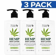 Hempz 3 Pack, Natural Hemp Seed Oil Body Moisturizer with Shea Butter and Gins