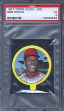 1973 Topps Candy Lids Bob Gibson PSA 5 St. Louis Cardinals HOF