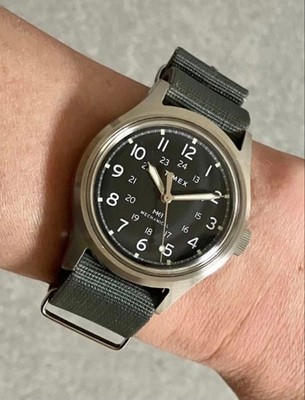 Timex MK1 TW2Y07900 Mechanical Watch 36mm Military Black Dial