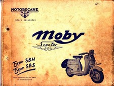 Catalogue de pièces détachées Motobécane Moby scooter type SBH SBS