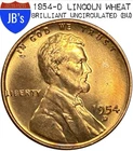 1954-D Lincoln Wheat Cent Penny 1c - BRILLIANT UNCIRCULATED (BU)