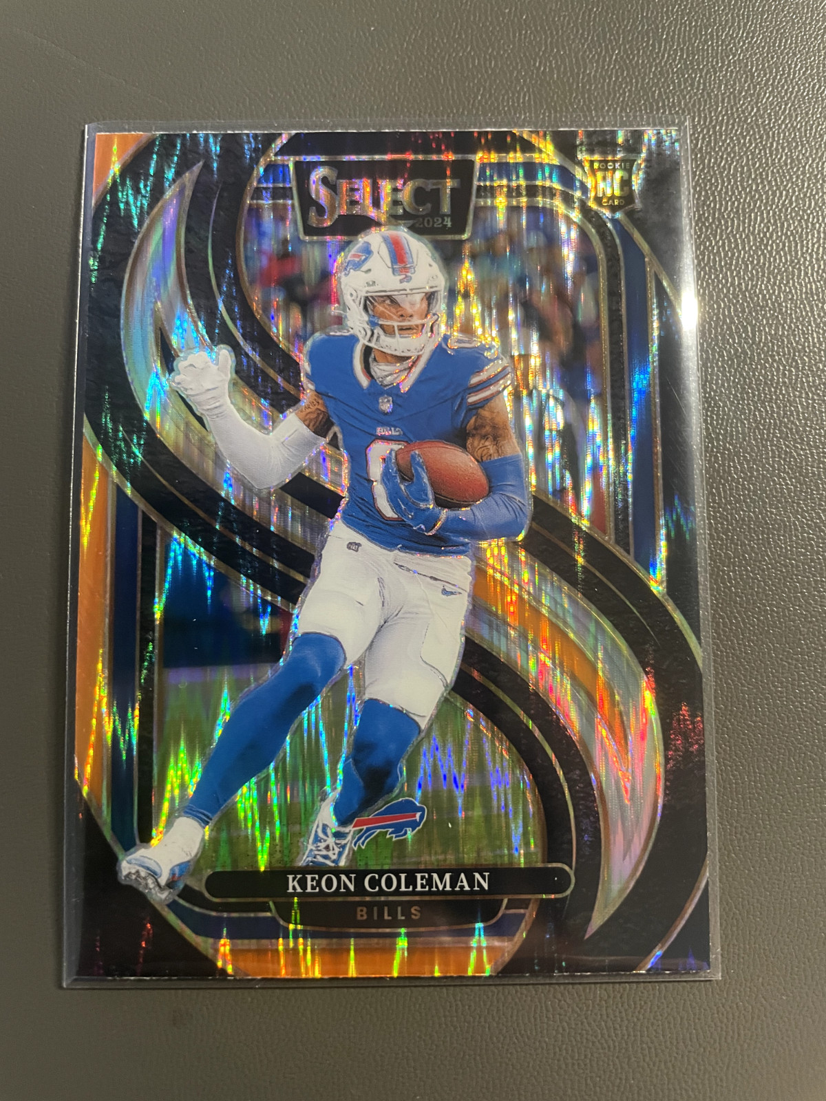 2024 Panini Select -Premier Level -Orange & Black Shock Prizm Keon Coleman(RC)