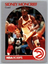 Sidney Moncrief 1990-91 Hoops BASKETBALL #402 Atlanta Hawks HOF