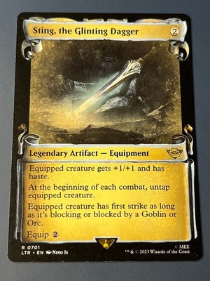 1x SHOWCASE STING, THE GLINTING DAGGER - Herr der Ringe - MTG - Magic