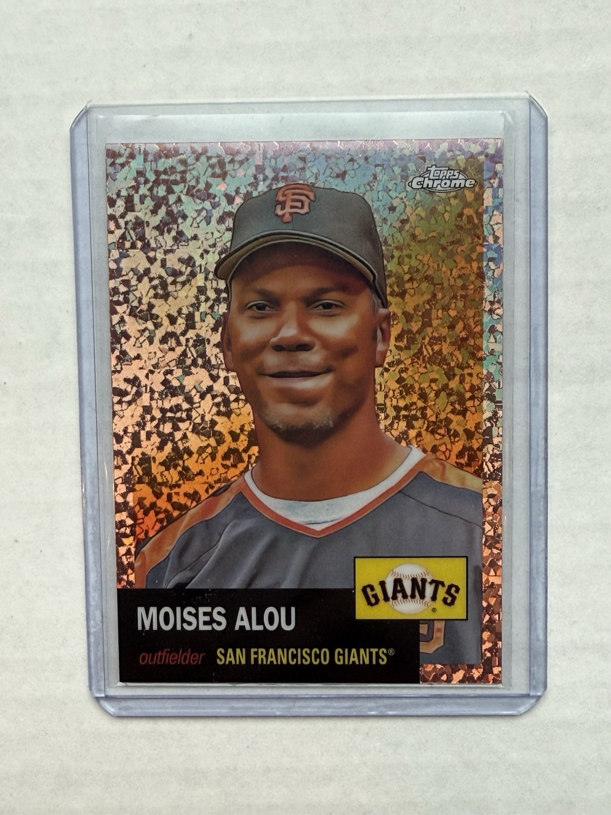 2022 Topps Chrome Platinum Anniv. - Moises Alou #360 Rose Gold Mini-Diamond /75