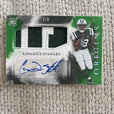 2017 Panini Origins Rookie Card ArDarius Stewart #135 RPA Auto RC 1/5 New York
