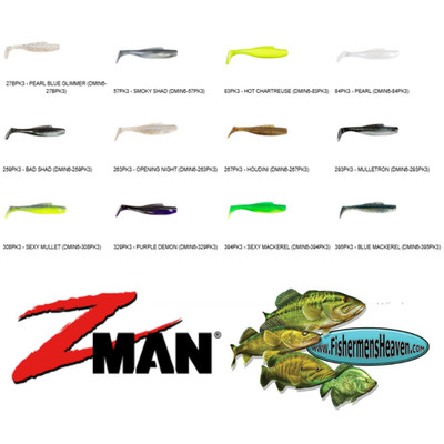 Z-MAN Diezel Minnowz DMIN6 Any 12 Colors Soft Paddle Tail 6 Inch Swim Baits