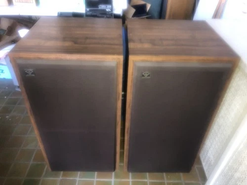 Cerwin Vega Vintage Pair Walnut Speakers 1985, Custom Dayton Audio 15" Woofers   - product listing photo
