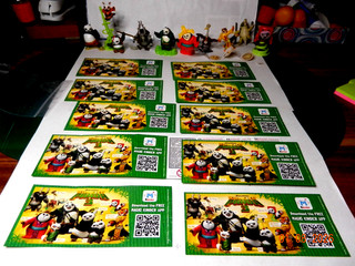 Kpl. Satz Kung Fu Panda 3 alle Teile vorhanden AaF alle 10 Bpz